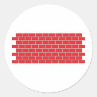 Sticker Rond mur de briques rouges