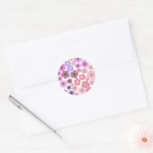 Sticker Rond Mur de fleurs (Enveloppe)