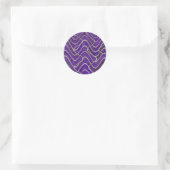 Sticker Rond mur pourpre abstrait (Sac)
