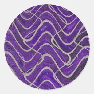 Sticker Rond mur pourpre abstrait
