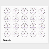 Sticker Rond Mûres - Baby shower (Feuille)