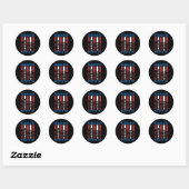 Sticker Rond Murph Challenge American Memorial Day Workout (Feuille)