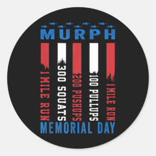 Sticker Rond Murph Challenge American Memorial Day Workout