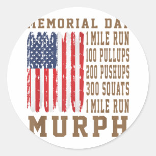 Sticker Rond Murph Challenge Memorial Day entraînement américai