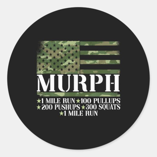 Sticker Rond Murph Memorial Day Workout (Devant)