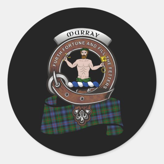 Sticker Rond Murray Atholl Clan Badge Tan (Devant)