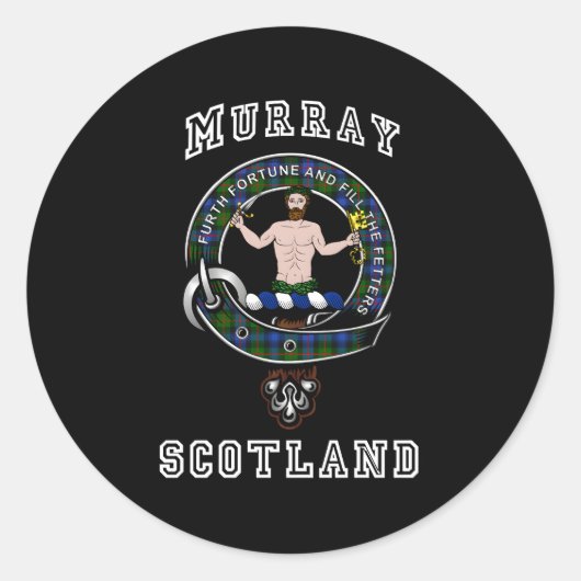Sticker Rond Murray Atholl Tan Clan Badge Style Athlétique (Devant)