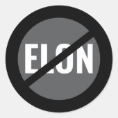 Sticker Rond Musc anti-Elon (Devant)