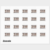 Sticker Rond muscle américain 340 (Feuille)