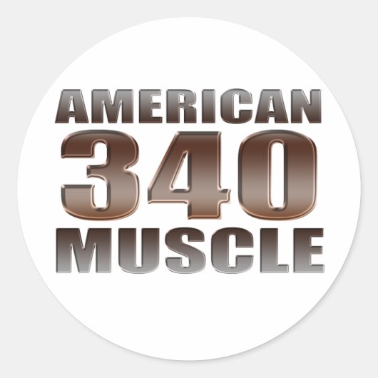 Sticker Rond muscle américain 340 (Devant)