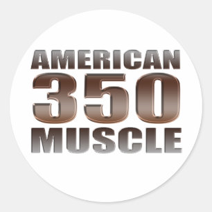Sticker Rond muscle américain 350