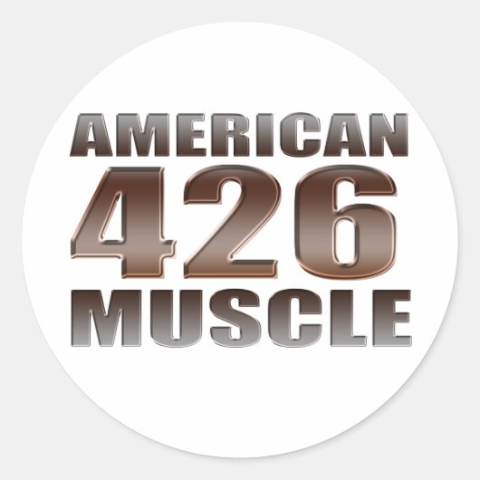 Sticker Rond muscle américain 426 Hemi (Devant)