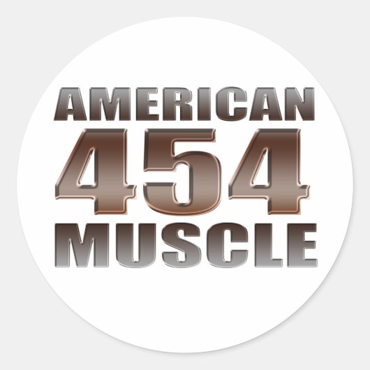 Sticker Rond muscle américain 454 (Devant)