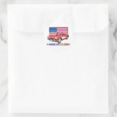 Sticker Rond Muscle classique américain (Sac)