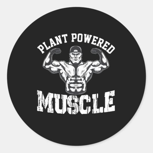 Sticker Rond Muscle propulsé par plante (Devant)