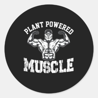 Sticker Rond Muscle propulsé par plante