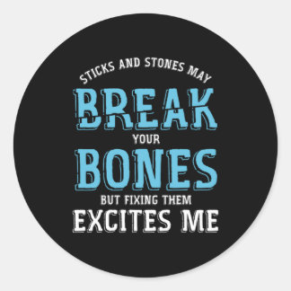 Sticker Rond Muscles Bone Surgeon Orthopedic Poison Stick and S