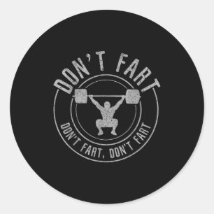 Sticker Rond Musculation Haltérophilie Wer Levage Ne Pétez Pas