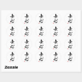 Sticker Rond Mushin' KANJI (termes Budo) (Feuille)