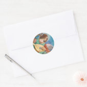 Sticker Rond Musical angel playing guitar (Enveloppe)