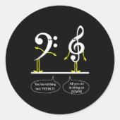 Sticker Rond Musician Marching Band Music Funny Nothing But Tre (Devant)