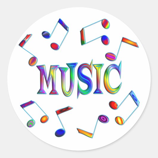 Sticker Rond Musique (Devant)