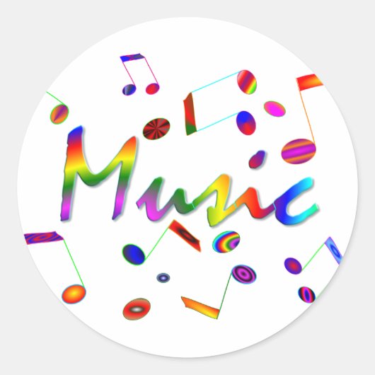 Sticker Rond Musique (Devant)