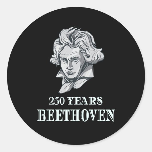 Sticker Rond Musique - 250 Ans De Ludwig van Beethoven (Devant)