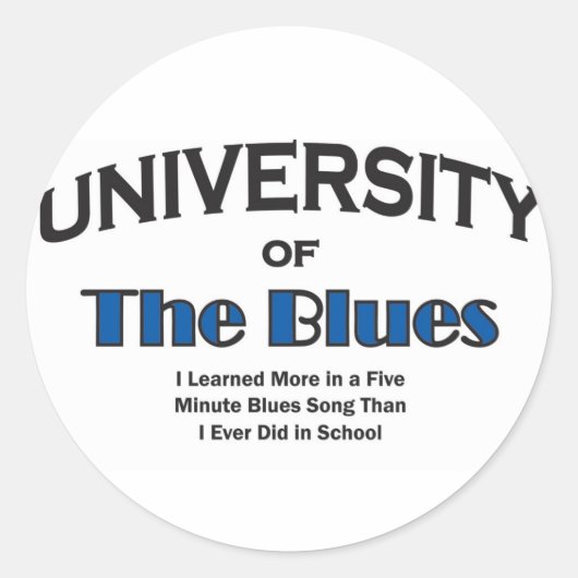 Sticker Rond musique-blues (Devant)