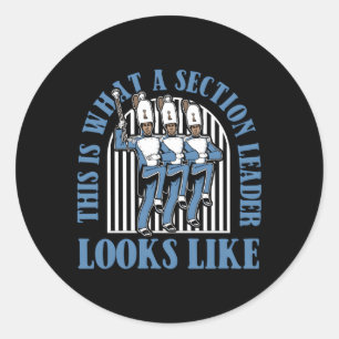 Sticker Rond Musique chef Musique Marching Band