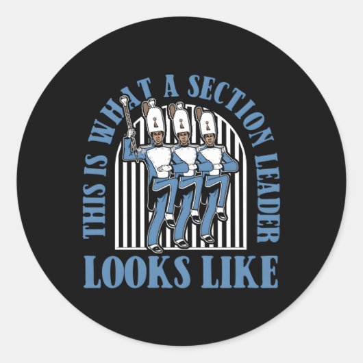 Sticker Rond Musique chef Musique Marching Band (Devant)