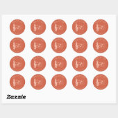 Sticker Rond Musique. Clé de violon et note A. Modèle-cadeau mu (Feuille)