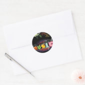 Sticker Rond Musique couleurs (Enveloppe)