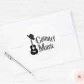 Sticker Rond Musique country (Enveloppe)