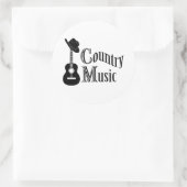 Sticker Rond Musique country (Sac)