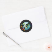 Sticker Rond Musique dans le monde (Enveloppe)