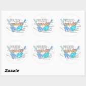 Sticker Rond Musique de la Paix Libre (Feuille)