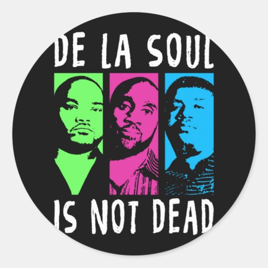 Sticker Rond Musique De La Soul Style Rétro (Devant)