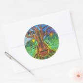 Sticker Rond "Musique de l'aube à Dusk" (Enveloppe)