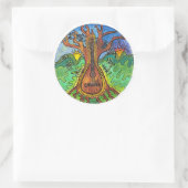 Sticker Rond "Musique de l'aube à Dusk" (Sac)