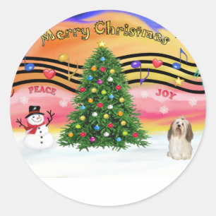 Sticker Rond Musique de Noël 2 - Havanais 2