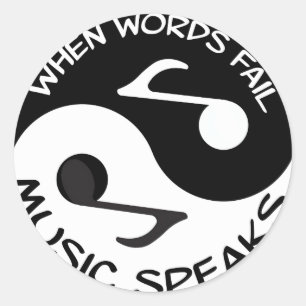 Sticker Rond Musique de yang de Yin