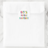 Sticker Rond Musique des années 80 (Sac)