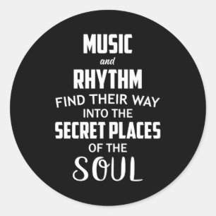 Sticker Rond Musique DJ Danse Art Hip hop Guitare Drôle Idée ca