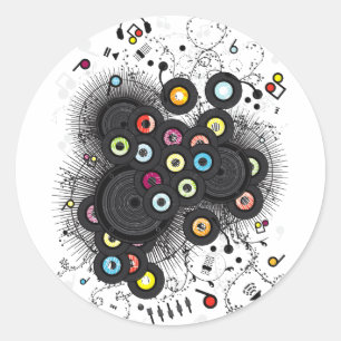 Sticker Rond Musique du XXe siècle