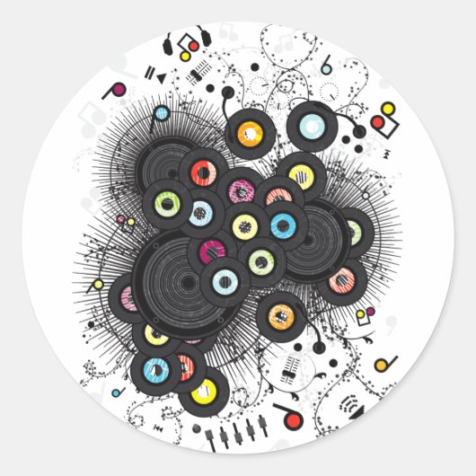 Sticker Rond Musique du XXe siècle (Devant)