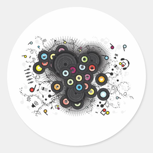 Sticker Rond Musique du XXe siècle (Devant)