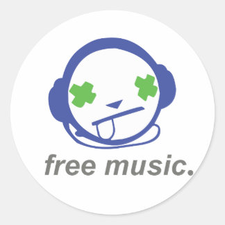 Sticker Rond musique gratuite, jammie gratuite