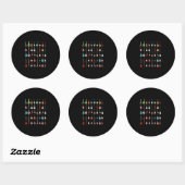 Sticker Rond Musique guitar (Feuille)