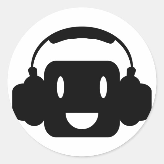 Sticker Rond Musique_Heureuse (Devant)